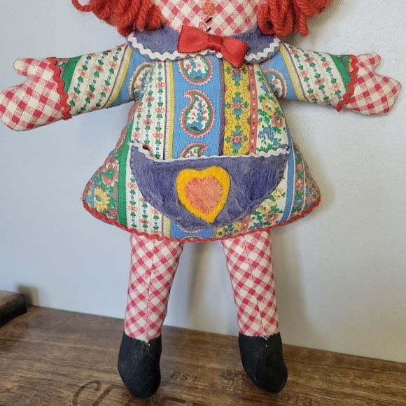 1920s Raggedy Anne Antique Handmade Doll Plush - Picture 5 of 13